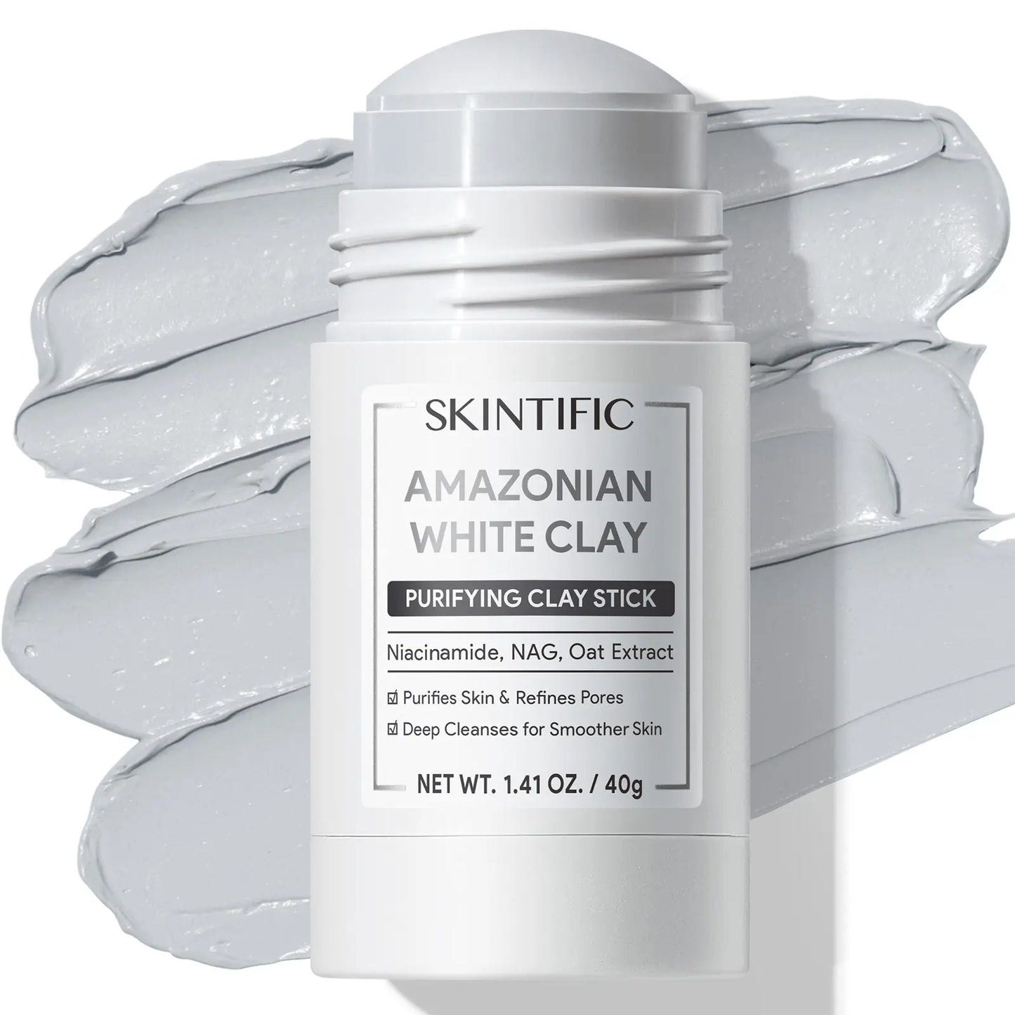 SKINTIFIC Clay Stick Collection 5 Masks for Every Skin Concern - Alaska Volcano Clay Stick / Mugwort anti Pores & Acne Clay Stick / Niacinamide Bright Boost Clay Stick / Amazon White Purifying Clay Stick / PDRN Rose Clay Stick