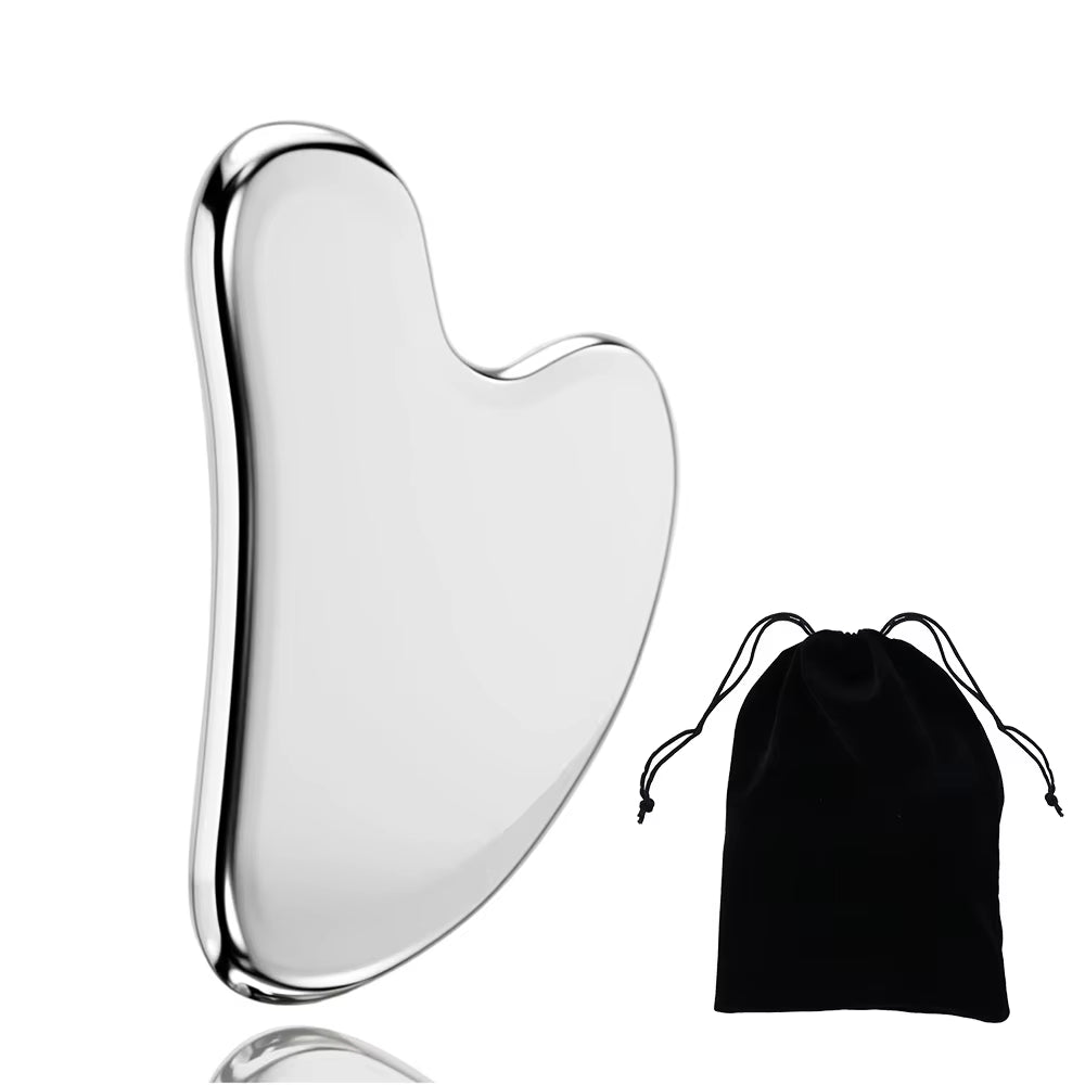 304 Stainless Steel Gua Sha Facial Tools Face Massage Tools Smooth Sturdy Metal Scraper Guasha Tool Face Body Reduce Puffiness