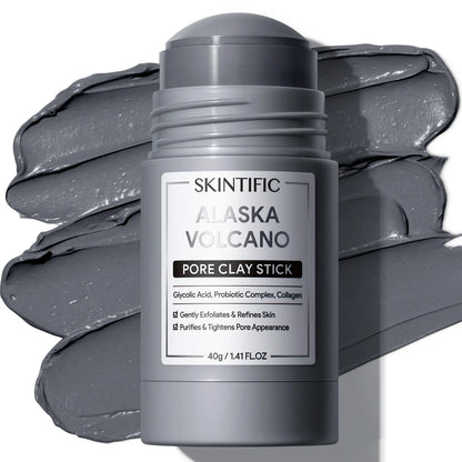 SKINTIFIC Clay Stick Collection 5 Masks for Every Skin Concern - Alaska Volcano Clay Stick / Mugwort anti Pores & Acne Clay Stick / Niacinamide Bright Boost Clay Stick / Amazon White Purifying Clay Stick / PDRN Rose Clay Stick