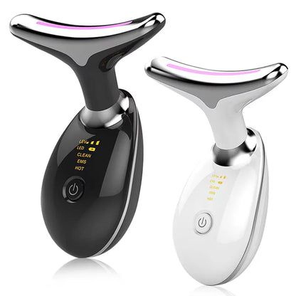 At Home Facial Lifting Tool 5-In-1 EMS Microcurrent LED Light Vibration Massager for Tightening Skin and Anti-Aging Care