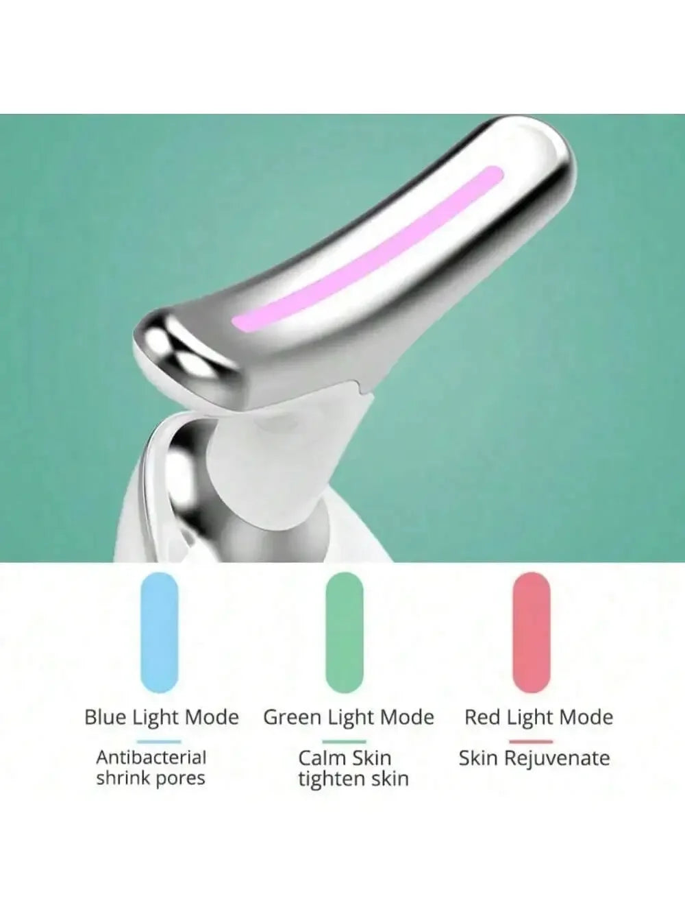 At Home Facial Lifting Tool 5-In-1 EMS Microcurrent LED Light Vibration Massager for Tightening Skin and Anti-Aging Care