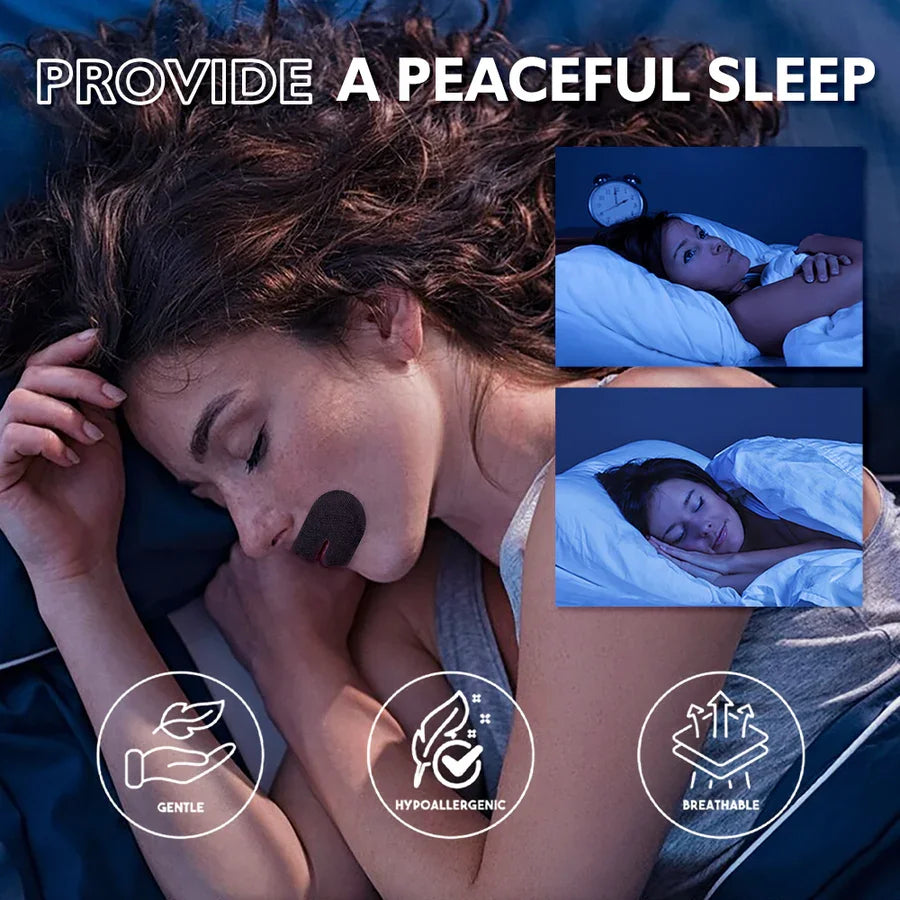 30Pcs KOEC Mouth Tape Pink&Black Sleeping Lip Patch Reduces Snoring Iimprove Breathing Night Sleep Gentle for Adult Sleep Aid