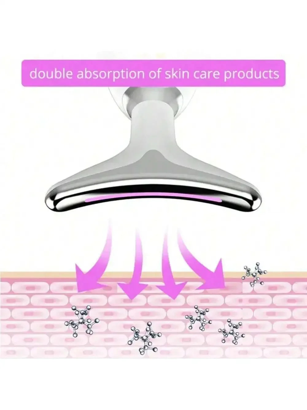 At Home Facial Lifting Tool 5-In-1 EMS Microcurrent LED Light Vibration Massager for Tightening Skin and Anti-Aging Care