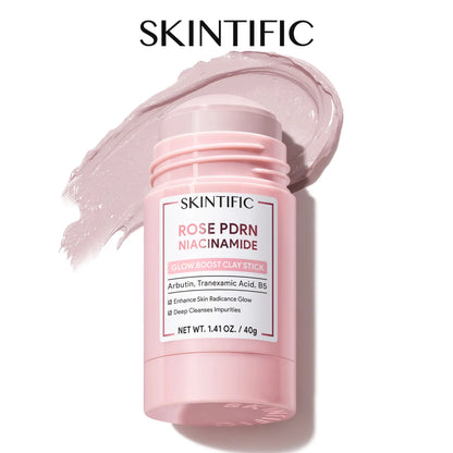 SKINTIFIC Clay Stick Collection 5 Masks for Every Skin Concern - Alaska Volcano Clay Stick / Mugwort anti Pores & Acne Clay Stick / Niacinamide Bright Boost Clay Stick / Amazon White Purifying Clay Stick / PDRN Rose Clay Stick
