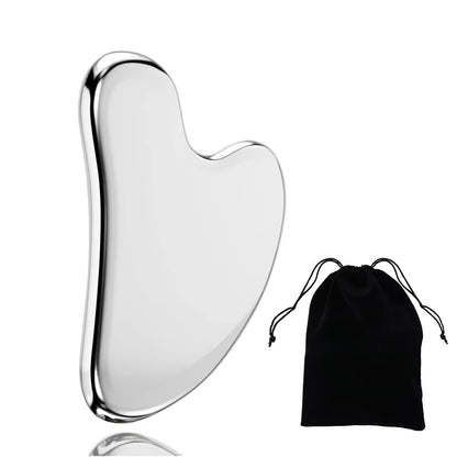 304 Stainless Steel Gua Sha Facial Tools Face Massage Tools Smooth Sturdy Metal Scraper Guasha Tool Face Body Reduce Puffiness