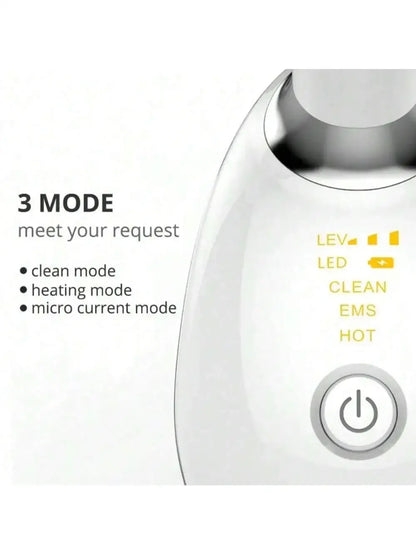 At Home Facial Lifting Tool 5-In-1 EMS Microcurrent LED Light Vibration Massager for Tightening Skin and Anti-Aging Care